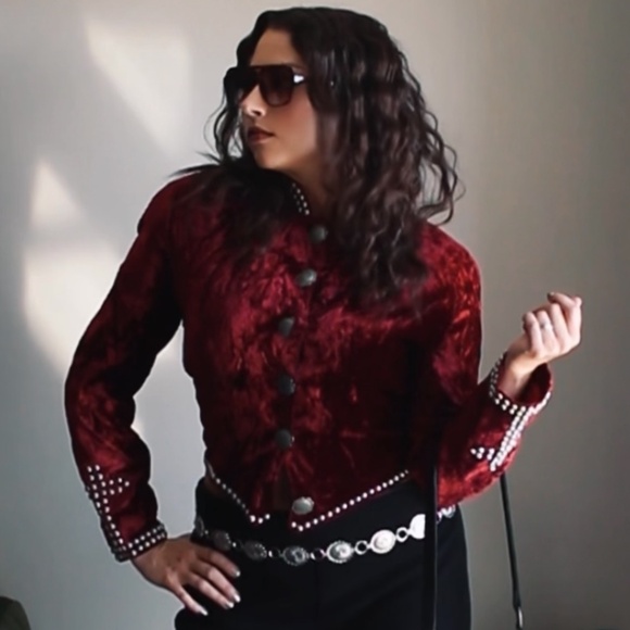 VINTAGE Double D Ranch Jacket & Skirt Suit in Red (Size S & XS) - Picture 5 of 7